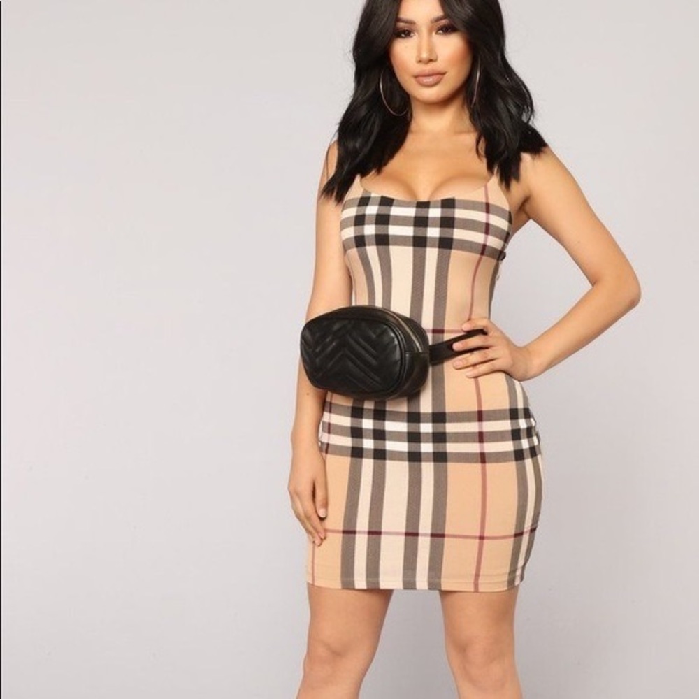 Never worn Burberry look alike dress